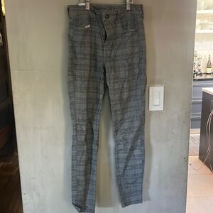 American Eagle grey plaid stretch jeans